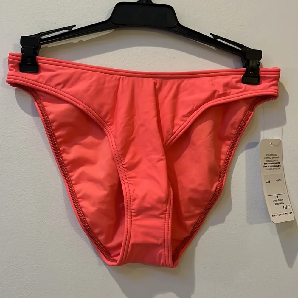 Sunsets California Bright Guava Wild Thing Bikini Bottom,Medium,NWT - Picture 4 of 10